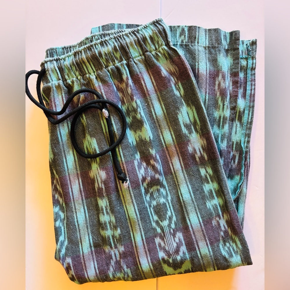 Eco Friendly Cotton Indian Fabric Native Side Slit Cinch Waist Skirt Maxi Casual